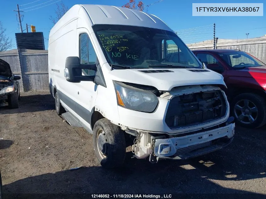 2017 Ford Transit T-250 VIN: 1FTYR3XV6HKA38067 Lot: 12146052