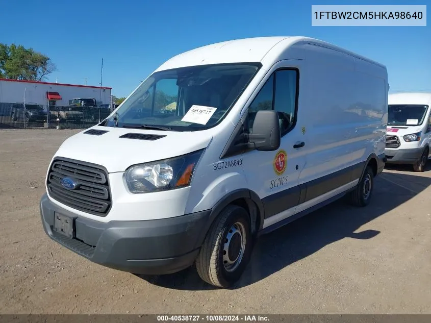 2017 Ford Transit-350 VIN: 1FTBW2CM5HKA98640 Lot: 40538727