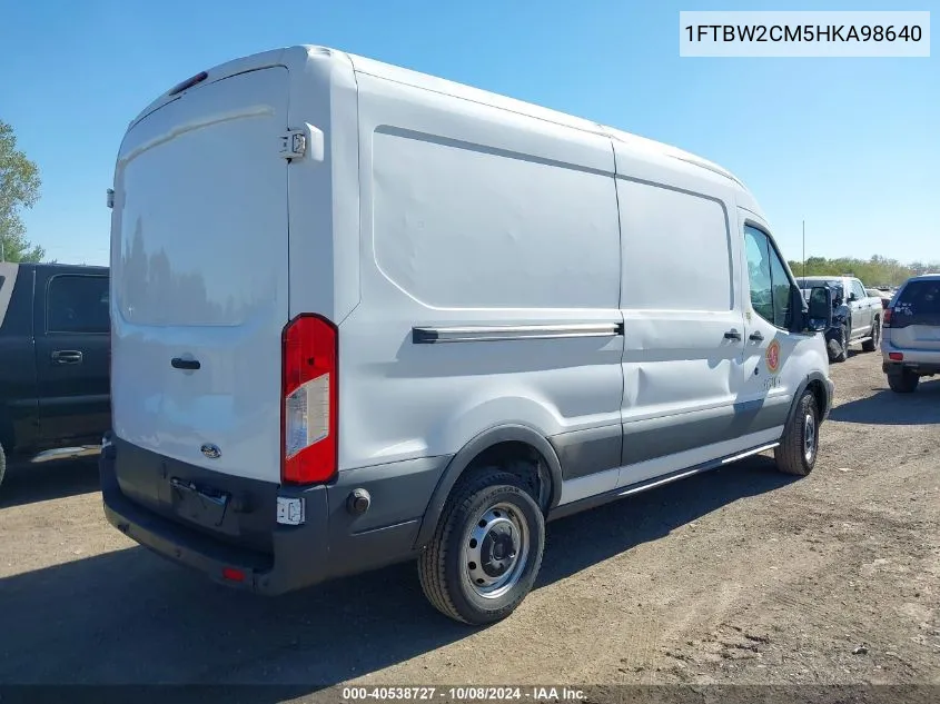 2017 Ford Transit-350 VIN: 1FTBW2CM5HKA98640 Lot: 40538727