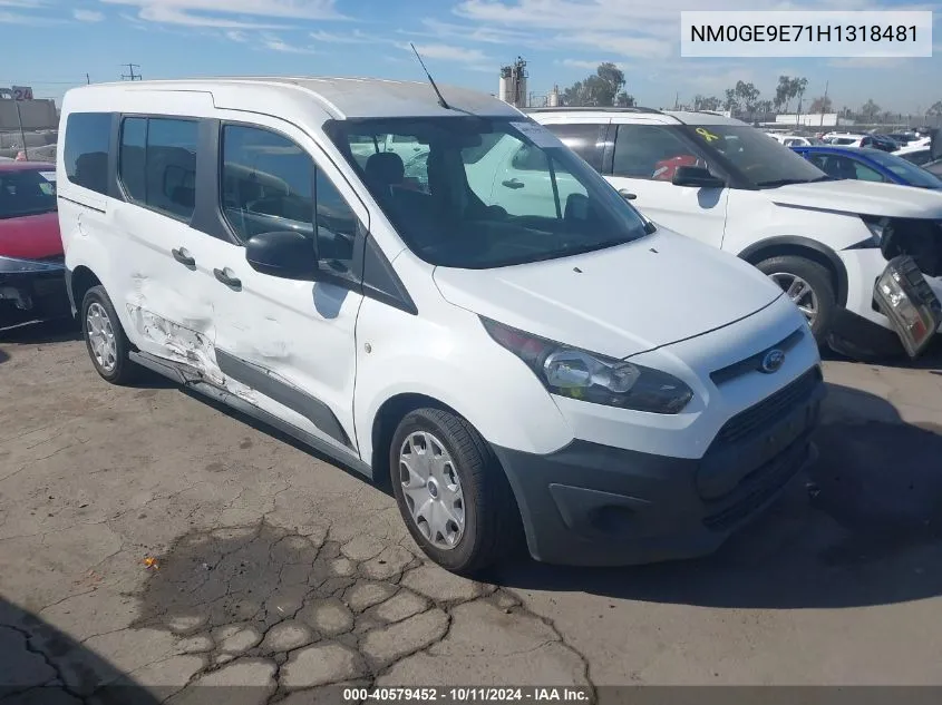 2017 Ford Transit Connect Xl VIN: NM0GE9E71H1318481 Lot: 40579452