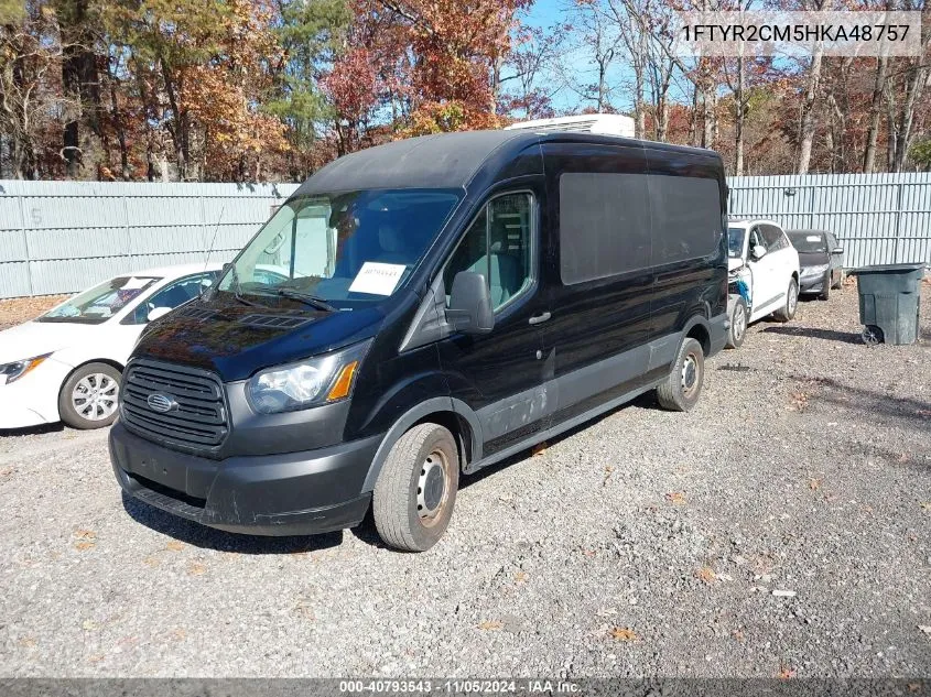 2017 Ford Transit Van Base W/Sliding Pass-Side Cargo-Door VIN: 1FTYR2CM5HKA48757 Lot: 40793543