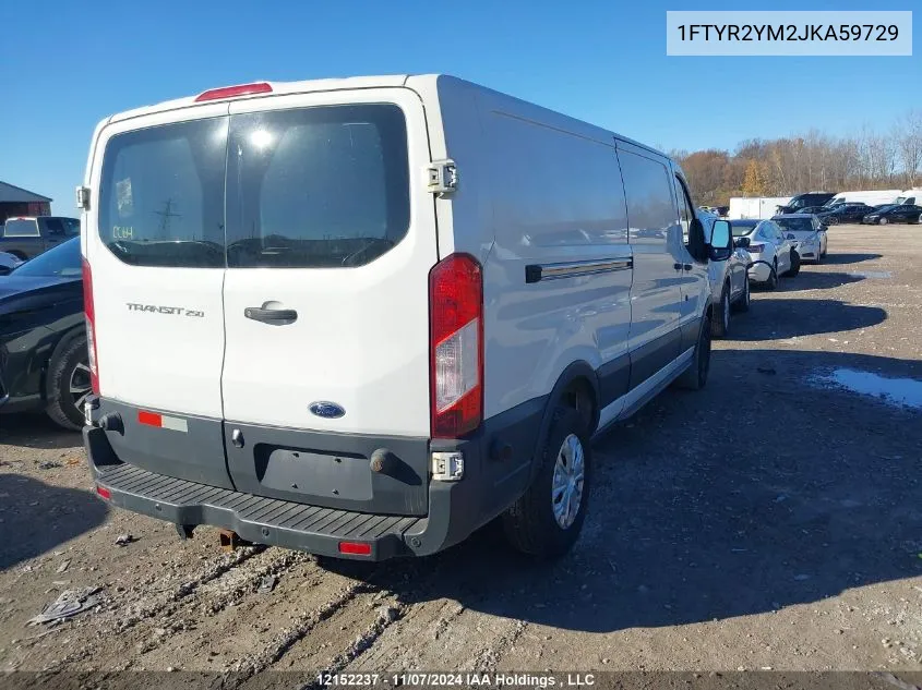 2018 Ford Transit T-250 VIN: 1FTYR2YM2JKA59729 Lot: 12152237