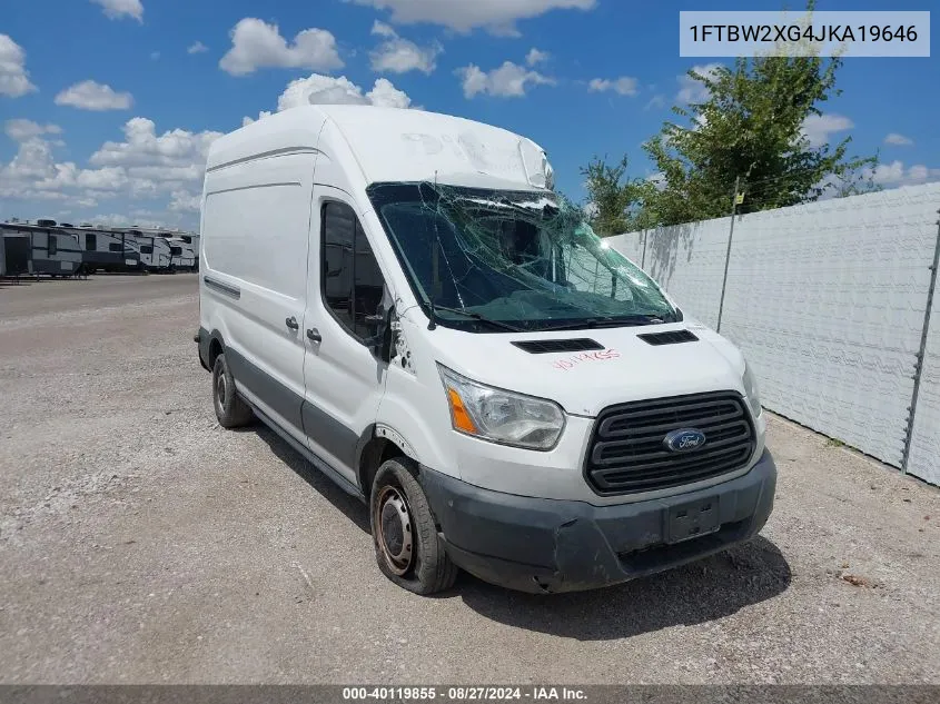 2018 Ford Transit-350 VIN: 1FTBW2XG4JKA19646 Lot: 40119855