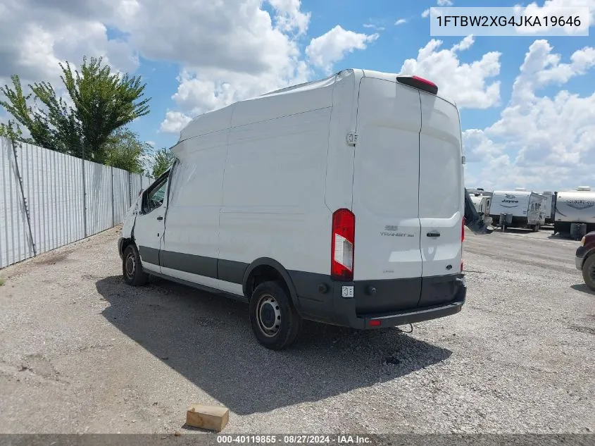 2018 Ford Transit-350 VIN: 1FTBW2XG4JKA19646 Lot: 40119855