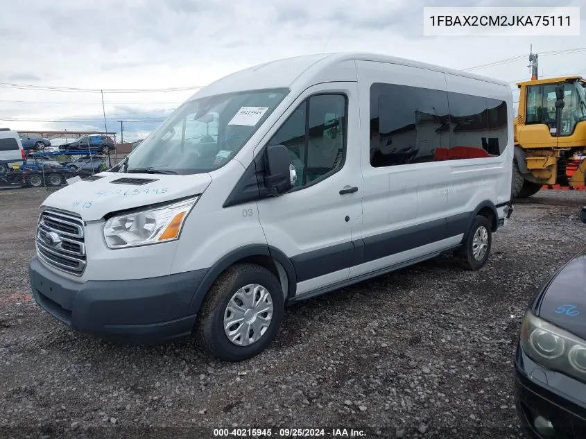 1FBAX2CM2JKA75111 2018 Ford Transit-350 Xlt