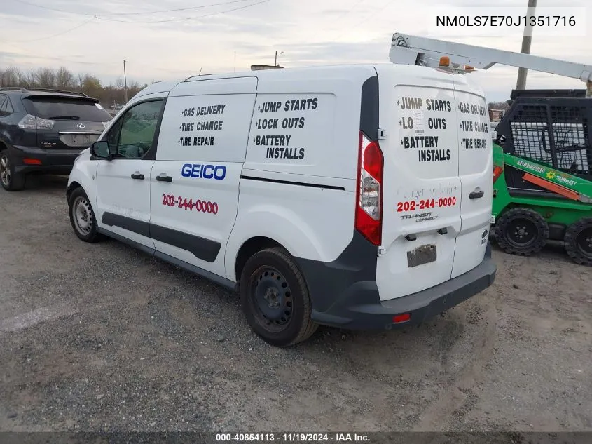 2018 Ford Transit Connect Xl VIN: NM0LS7E70J1351716 Lot: 40854113