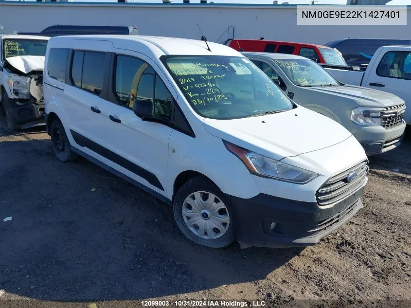 2019 Ford Transit Connect Xl VIN: NM0GE9E22K1427401 Lot: 12099003