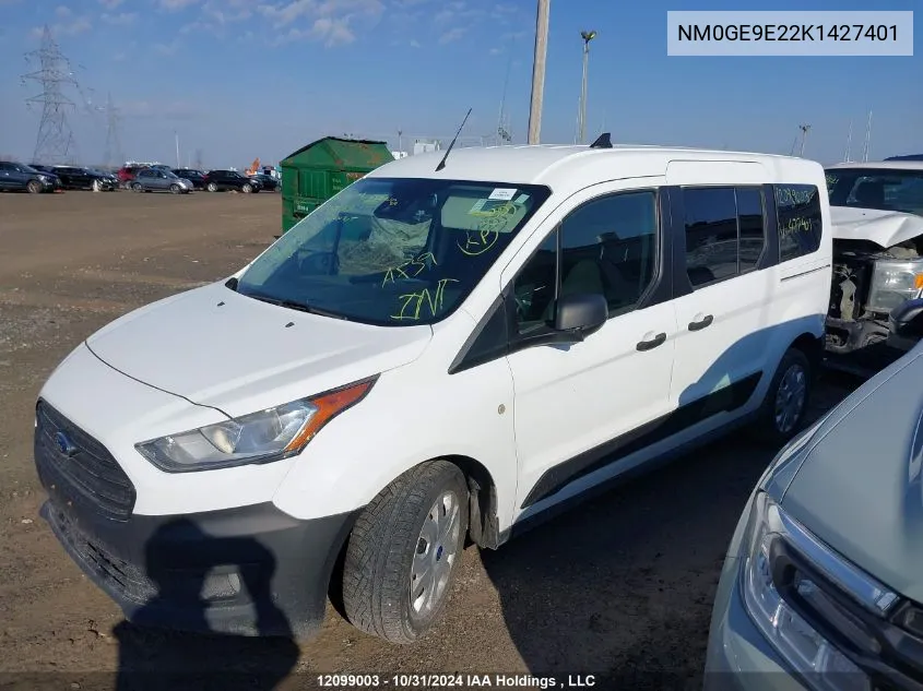 2019 Ford Transit Connect Xl VIN: NM0GE9E22K1427401 Lot: 12099003