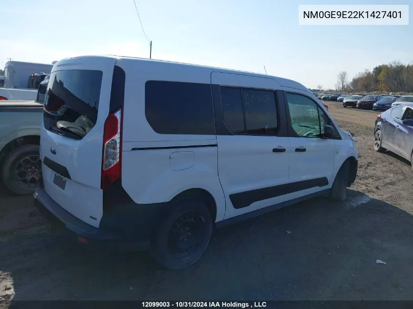 2019 Ford Transit Connect Xl VIN: NM0GE9E22K1427401 Lot: 12099003