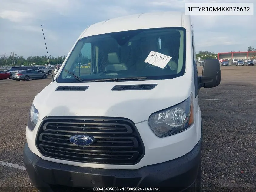 2019 Ford Transit-250 VIN: 1FTYR1CM4KKB75632 Lot: 40435656