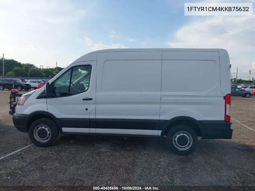 2019 Ford Transit-250 VIN: 1FTYR1CM4KKB75632 Lot: 40435656