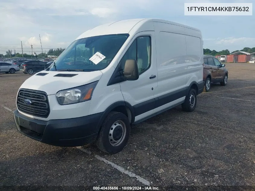 2019 Ford Transit-250 VIN: 1FTYR1CM4KKB75632 Lot: 40435656