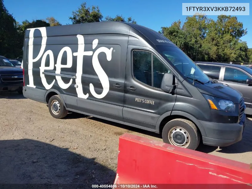 2019 Ford Transit-250 VIN: 1FTYR3XV3KKB72493 Lot: 40554686