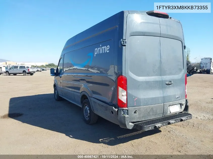 2019 Ford Transit-250 VIN: 1FTYR3XM8KKB73355 Lot: 40567421