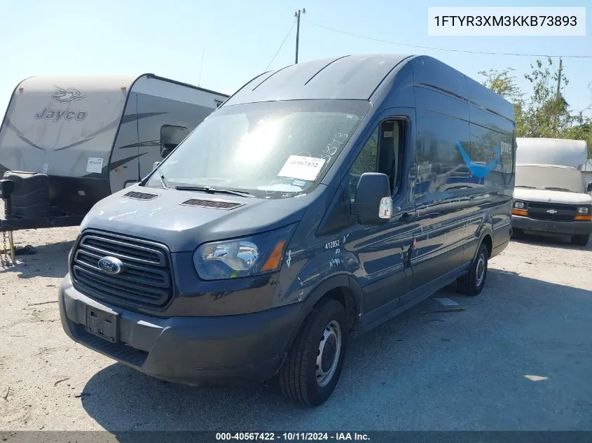 2019 Ford Transit-250 T-250 VIN: 1FTYR3XM3KKB73893 Lot: 40567422