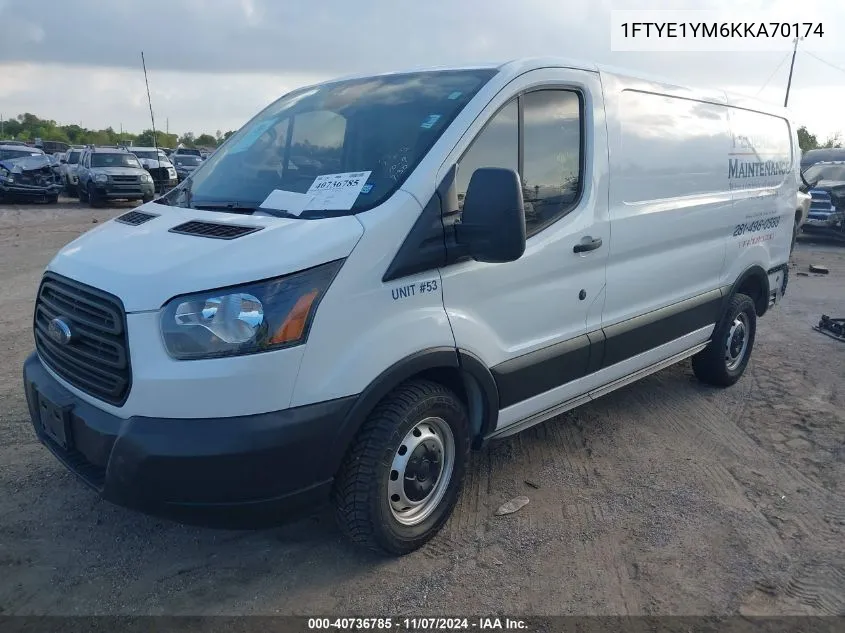 2019 Ford Transit-150 VIN: 1FTYE1YM6KKA70174 Lot: 40736785