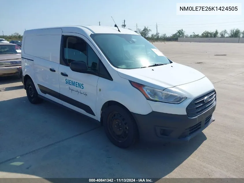 2019 Ford Transit Connect Xl VIN: NM0LE7E26K1424505 Lot: 40841342