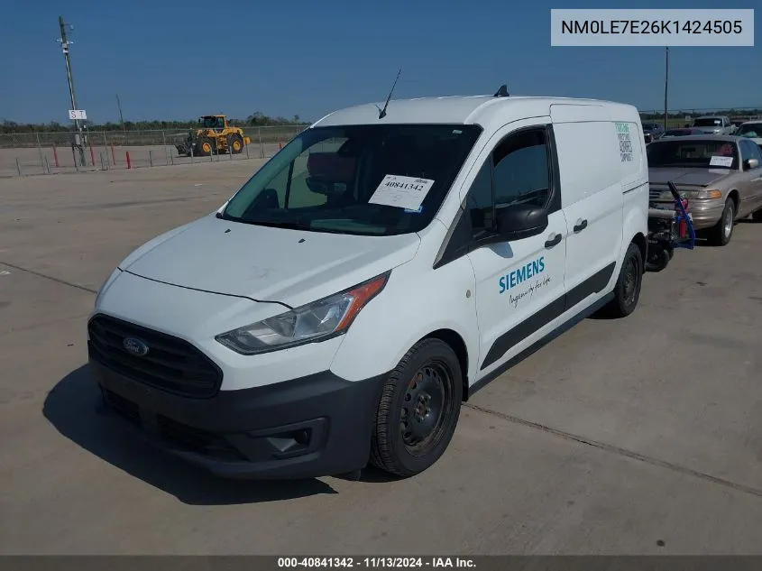 2019 Ford Transit Connect Xl VIN: NM0LE7E26K1424505 Lot: 40841342