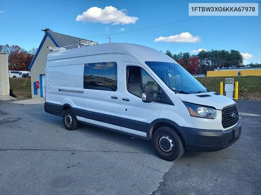 2019 Ford Transit T-350 VIN: 1FTBW3XG6KKA67978 Lot: 40865738