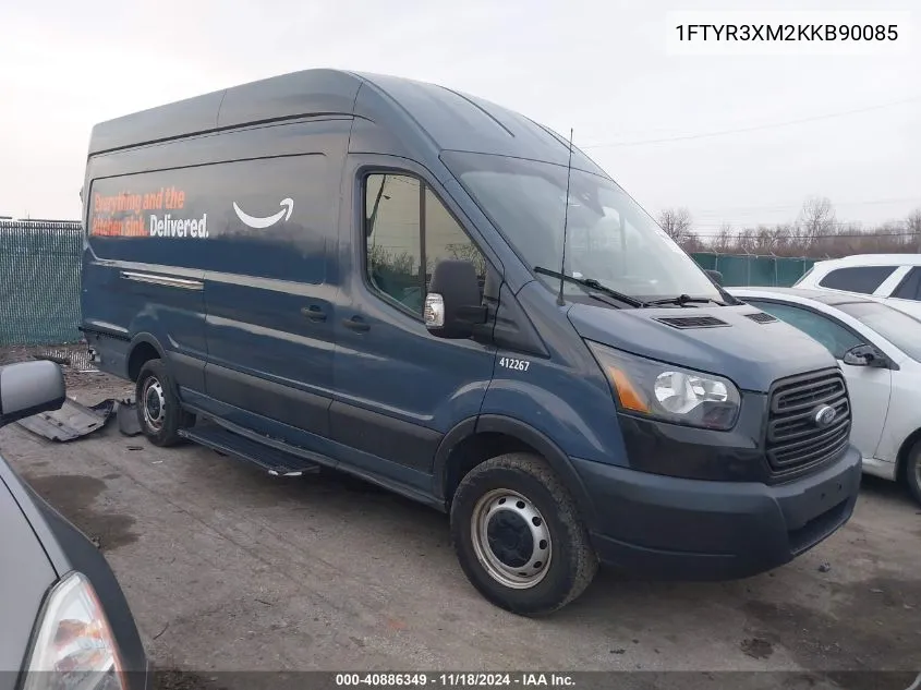 2019 Ford Transit-250 VIN: 1FTYR3XM2KKB90085 Lot: 40886349