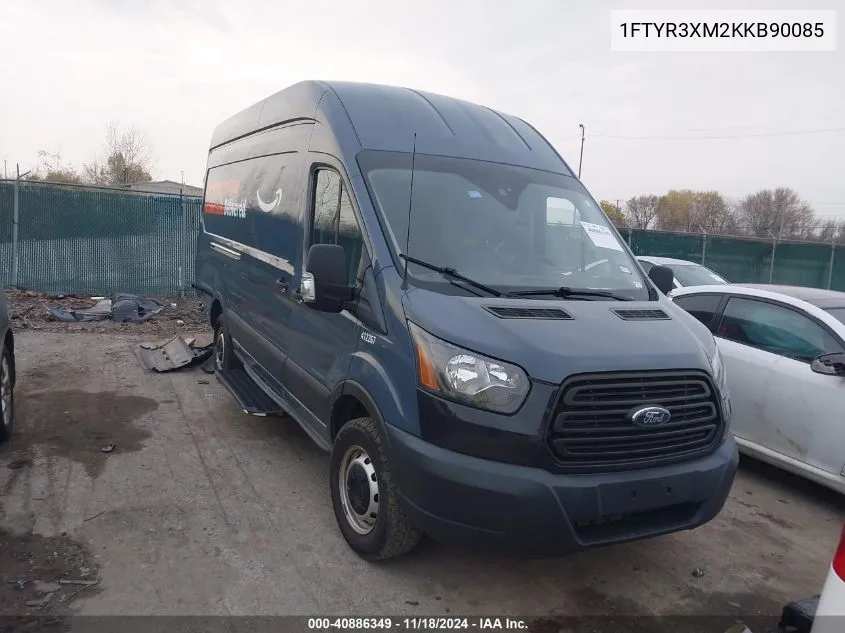 2019 Ford Transit-250 VIN: 1FTYR3XM2KKB90085 Lot: 40886349