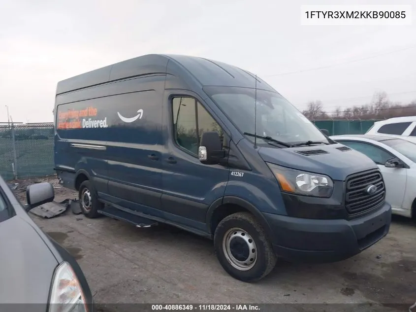 2019 Ford Transit-250 VIN: 1FTYR3XM2KKB90085 Lot: 40886349