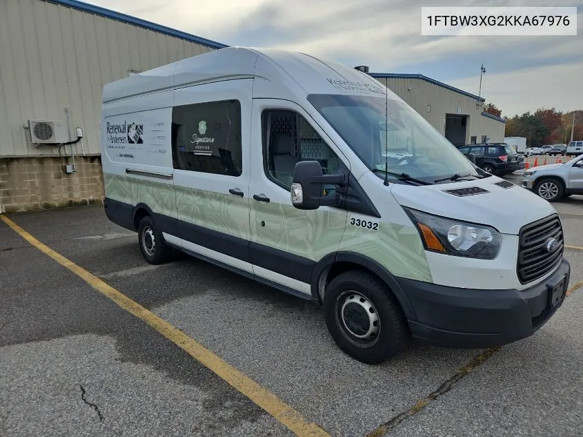 2019 Ford Transit T-350 VIN: 1FTBW3XG2KKA67976 Lot: 40895491