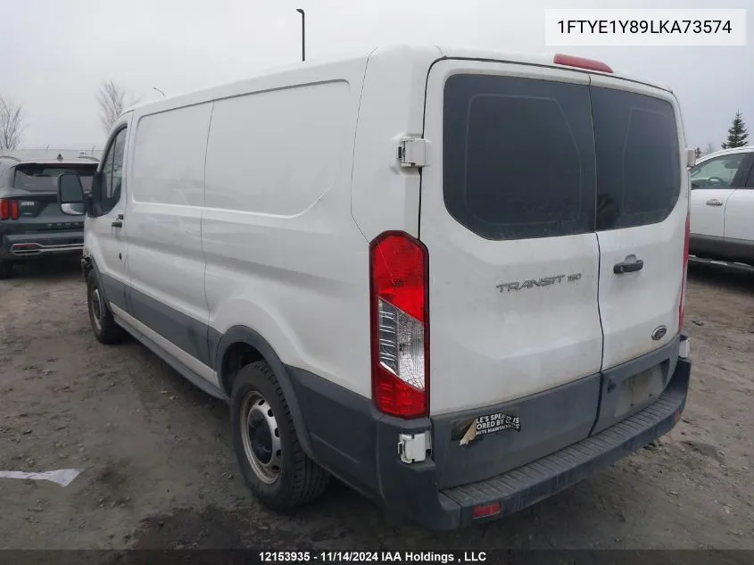 2020 Ford Transit T-150 VIN: 1FTYE1Y89LKA73574 Lot: 12153935