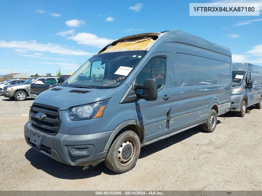 2020 Ford Transit-250 Cargo Van VIN: 1FTBR3X84LKA87180 Lot: 40102086