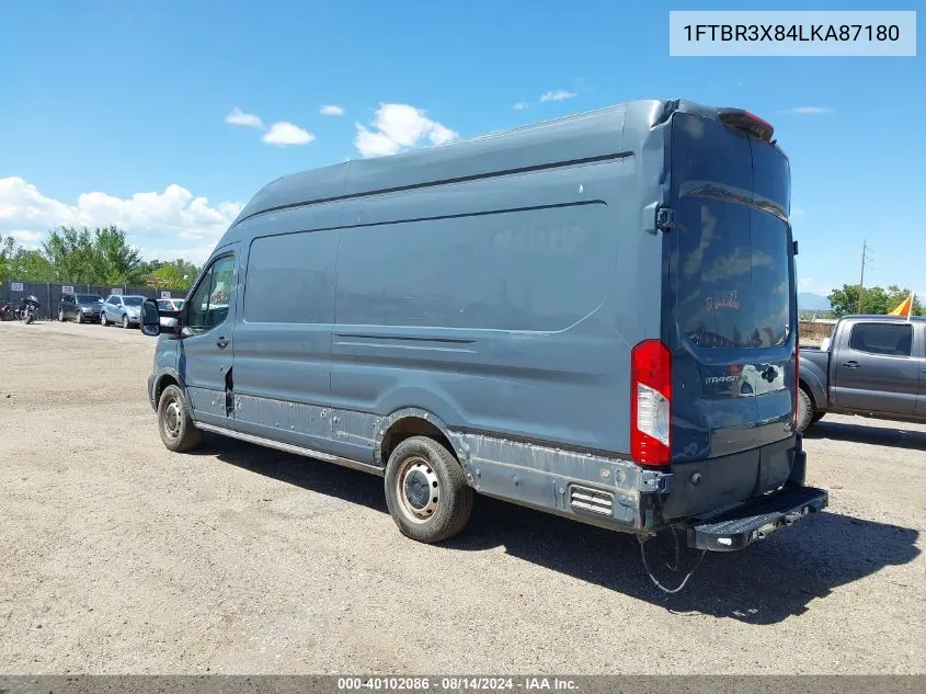 2020 Ford Transit-250 Cargo Van VIN: 1FTBR3X84LKA87180 Lot: 40102086