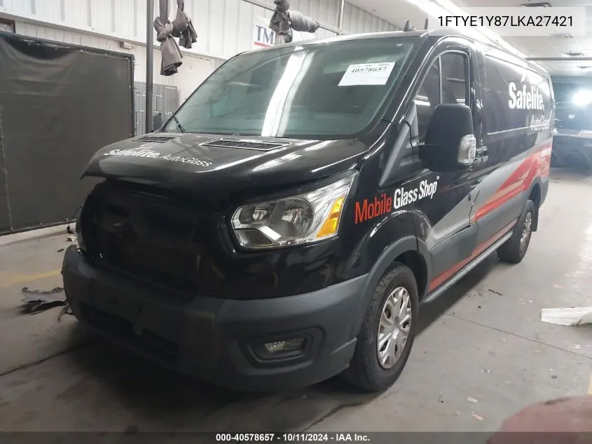 2020 Ford Transit-150 Cargo Van T-150 VIN: 1FTYE1Y87LKA27421 Lot: 40578657