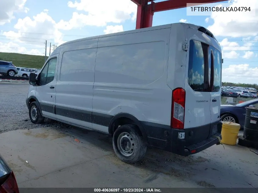 2020 Ford Transit-250 Cargo Van VIN: 1FTBR1C86LKA04794 Lot: 40636097