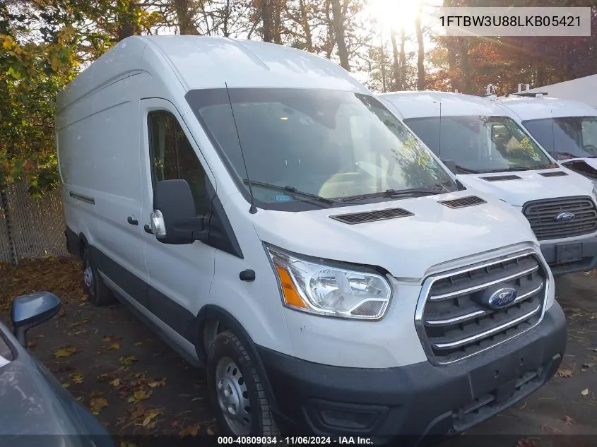 2020 Ford Transit-350 Cargo Van VIN: 1FTBW3U88LKB05421 Lot: 40809034