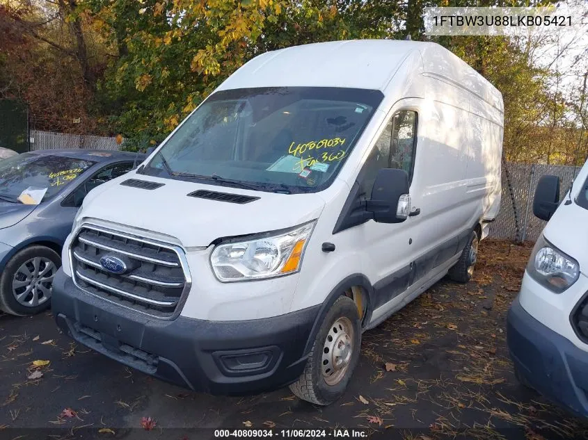 2020 Ford Transit-350 Cargo Van VIN: 1FTBW3U88LKB05421 Lot: 40809034