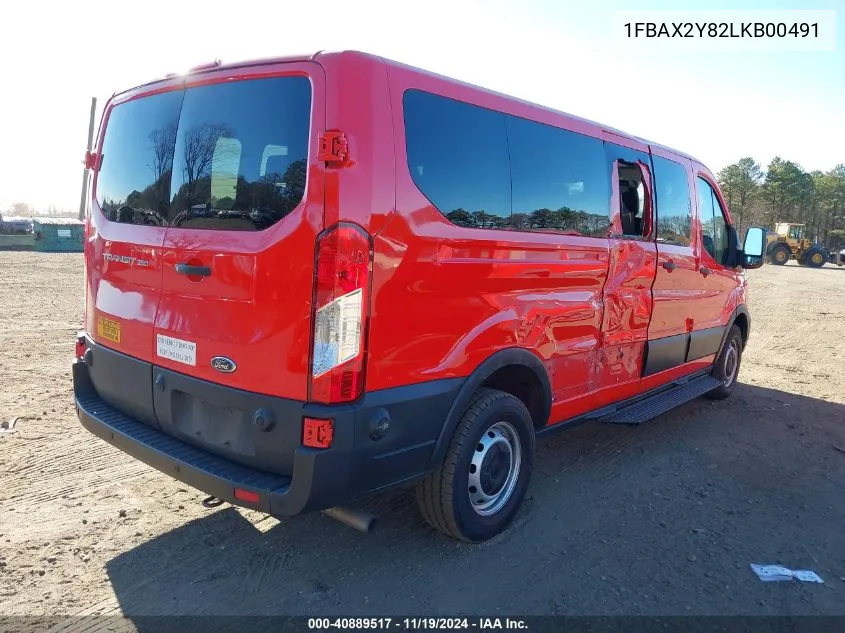 2020 Ford Transit-350 Passenger Van Xl VIN: 1FBAX2Y82LKB00491 Lot: 40889517