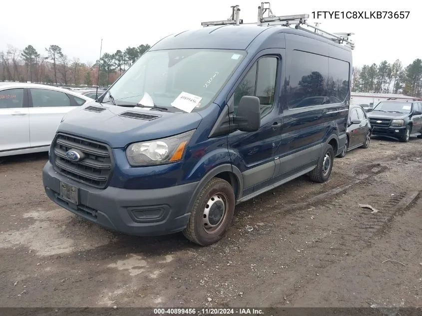 2020 Ford Transit-150 Cargo Van VIN: 1FTYE1C8XLKB73657 Lot: 40899456