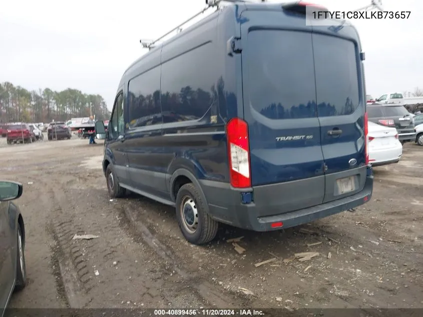 2020 Ford Transit-150 Cargo Van VIN: 1FTYE1C8XLKB73657 Lot: 40899456