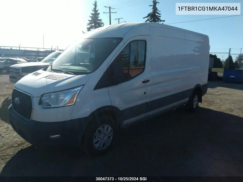 2021 Ford Transit T-250 VIN: 1FTBR1CG1MKA47044 Lot: 30047373