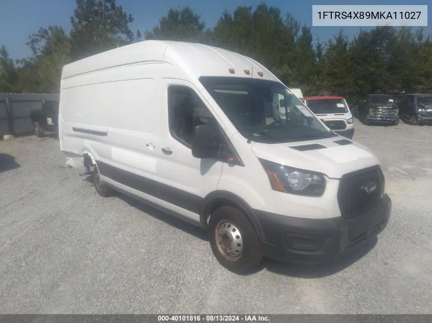 2021 Ford Transit-350 Cargo Van VIN: 1FTRS4X89MKA11027 Lot: 40101816