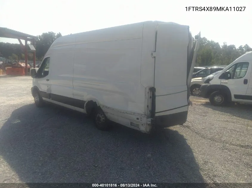 2021 Ford Transit-350 Cargo Van VIN: 1FTRS4X89MKA11027 Lot: 40101816