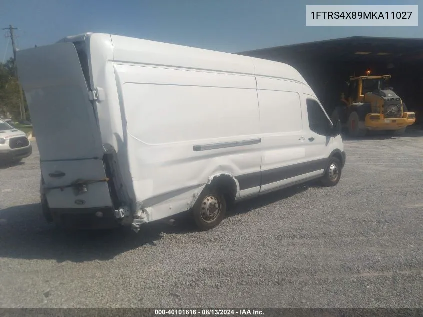 2021 Ford Transit-350 Cargo Van VIN: 1FTRS4X89MKA11027 Lot: 40101816