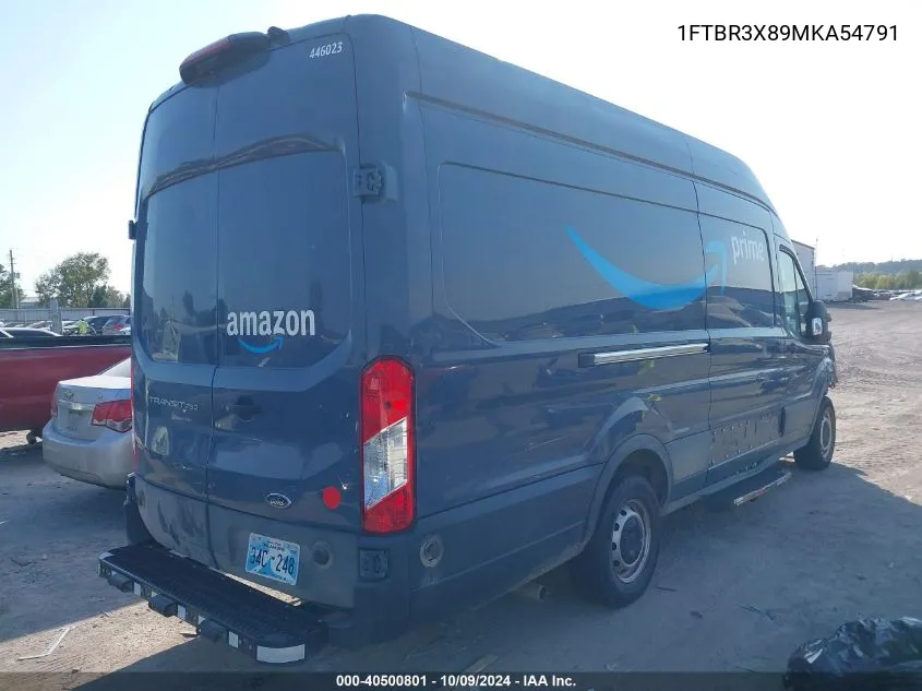 2021 Ford Transit-250 Cargo Van VIN: 1FTBR3X89MKA54791 Lot: 40500801