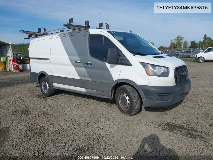 2021 Ford Transit-150 Cargo Van VIN: 1FTYE1Y84MKA35316 Lot: 40627909