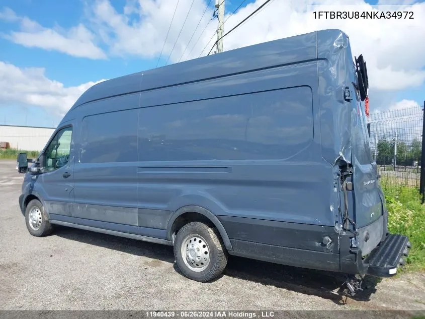 2022 Ford Transit T-250 VIN: 1FTBR3U84NKA34972 Lot: 11940439