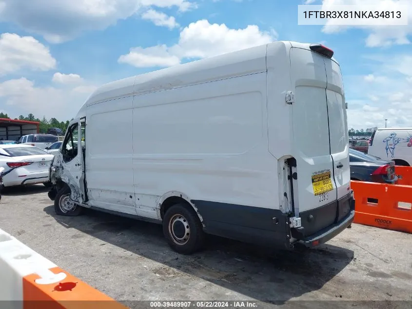 2022 Ford Transit-250 Cargo Van VIN: 1FTBR3X81NKA34813 Lot: 39489907