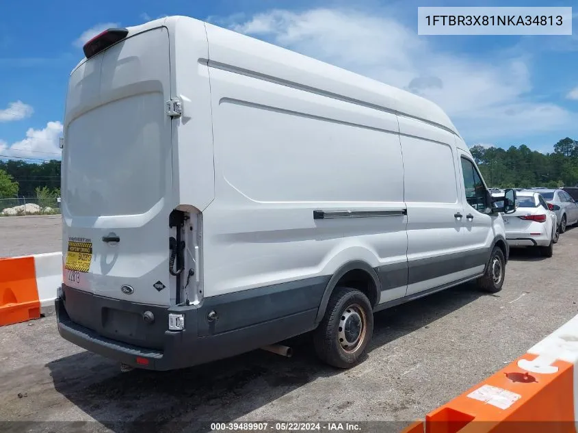 2022 Ford Transit-250 Cargo Van VIN: 1FTBR3X81NKA34813 Lot: 39489907