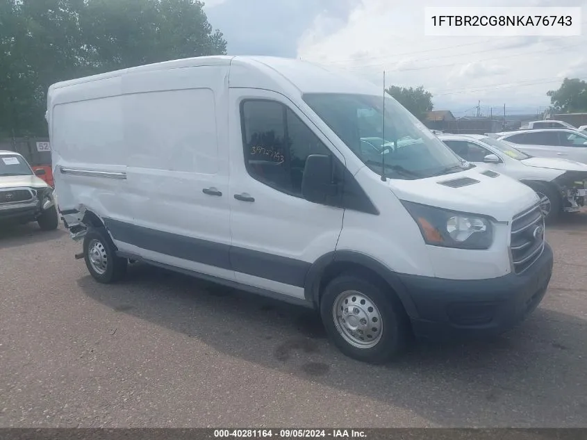 2022 Ford Transit-250 VIN: 1FTBR2CG8NKA76743 Lot: 40281164