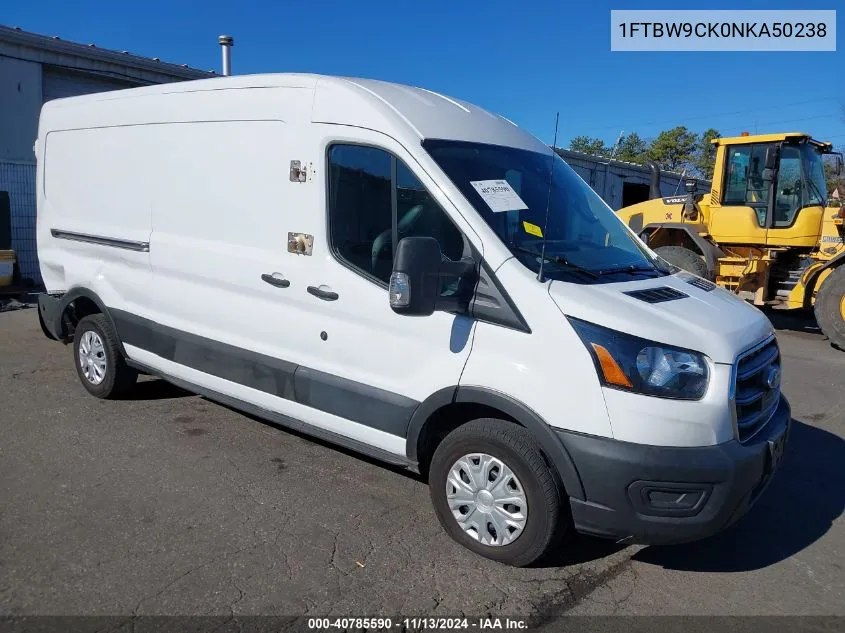 2022 Ford E-Transit-350 Cargo Van VIN: 1FTBW9CK0NKA50238 Lot: 40785590