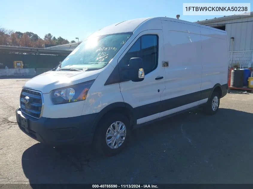 2022 Ford E-Transit-350 Cargo Van VIN: 1FTBW9CK0NKA50238 Lot: 40785590