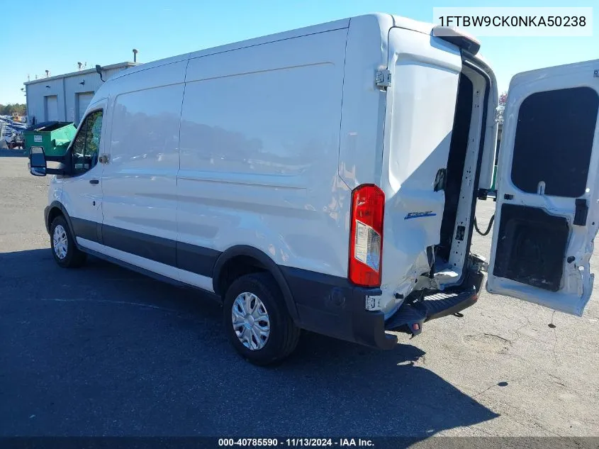 2022 Ford E-Transit-350 Cargo Van VIN: 1FTBW9CK0NKA50238 Lot: 40785590